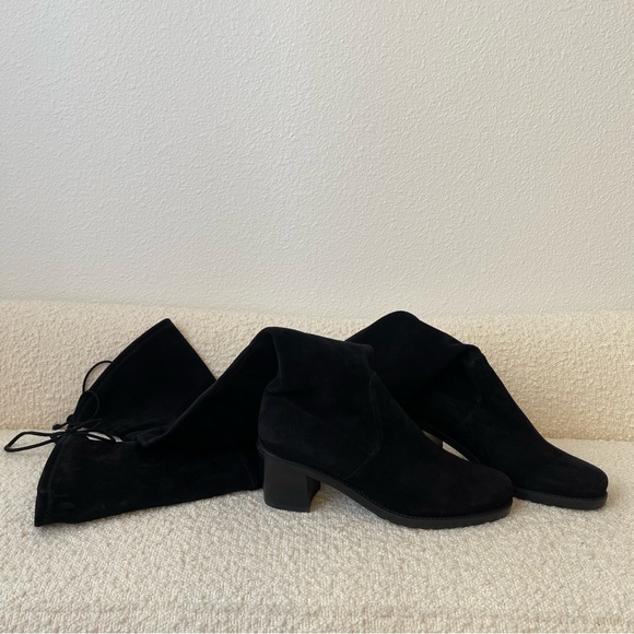 Stuart Weitzman Elevated Black Suede Over The Knee Boots - Picture 10 of 13